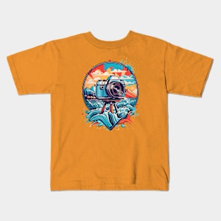 Sea and camera Kids T-Shirt